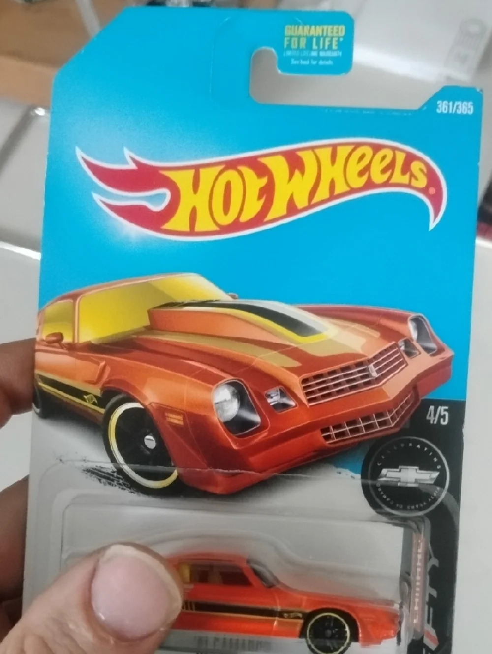 Mattel Hot Wheels '81 Camaro® Orange and Yellow Stripe Toy Car